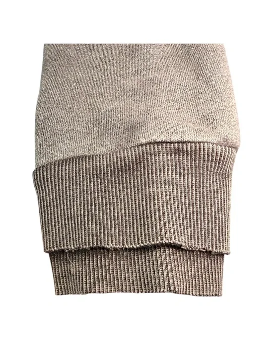 Free People When Worlds Meet Hoodie Large Gray Black Distressed Zip Sweatshirt - Picture 10 of 15